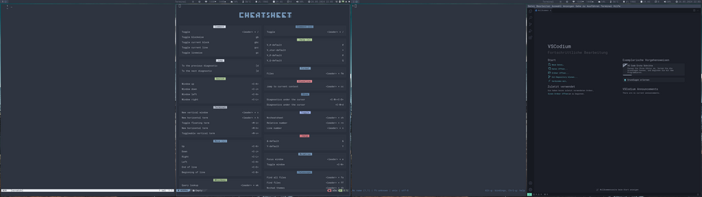 htop + Systemüberwachung + FreeTube + Glava Audio Visualizer