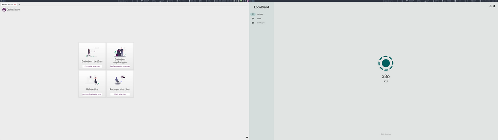 Onionshare + Localsend