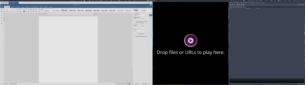 OnlyOffice + MPV Player + Audacious